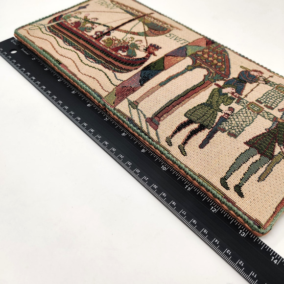 Traditional Tapestries Bayeux Tapestry Wall Plaque Textile Art Middle Ages ~6x13 - Picture 14 of 16